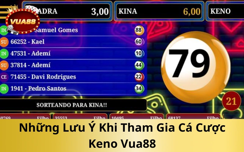 Những Lưu Ý Khi Tham Gia Cá Cược Keno Vua88